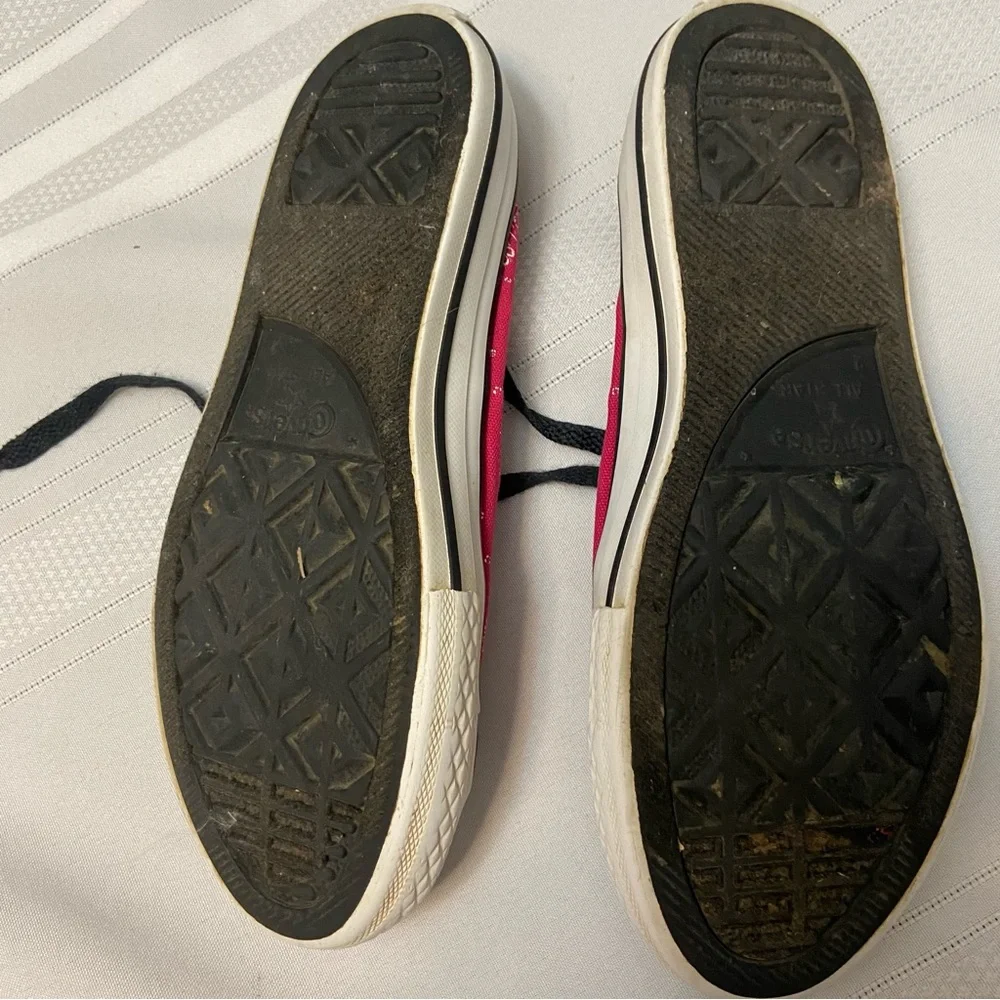 Converse Girls Pink All Star Laced Slip On Sneakers size 2